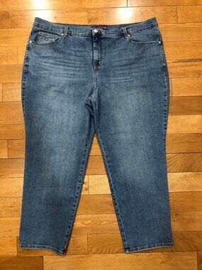 Gloria Vanderbilt Amanda Straight Leg Stretch Comfort Blue Jeans Size 22WS